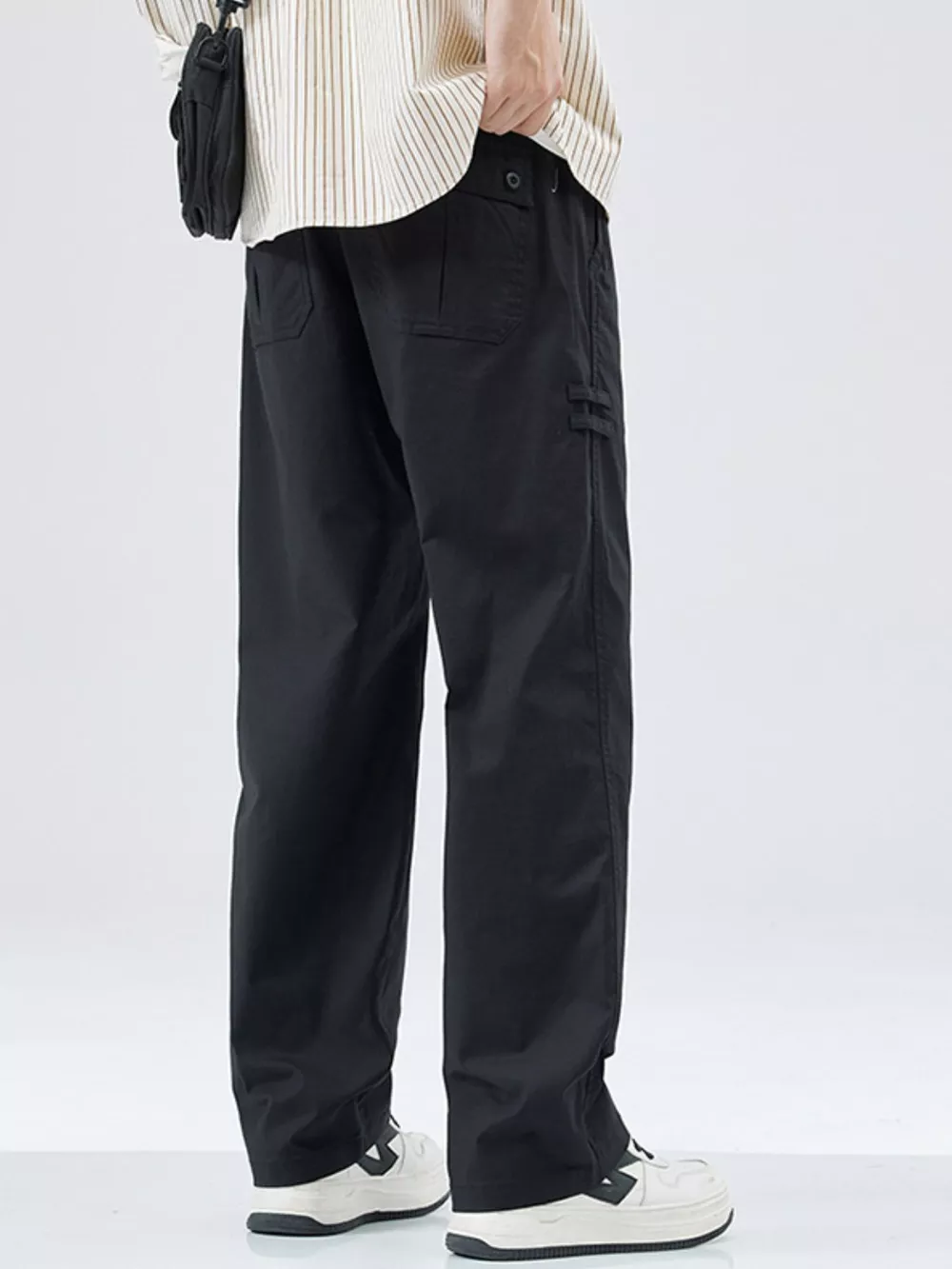 Men's Full Size Casual Loose Fit Straight Leg Pants Plus Size, image 5