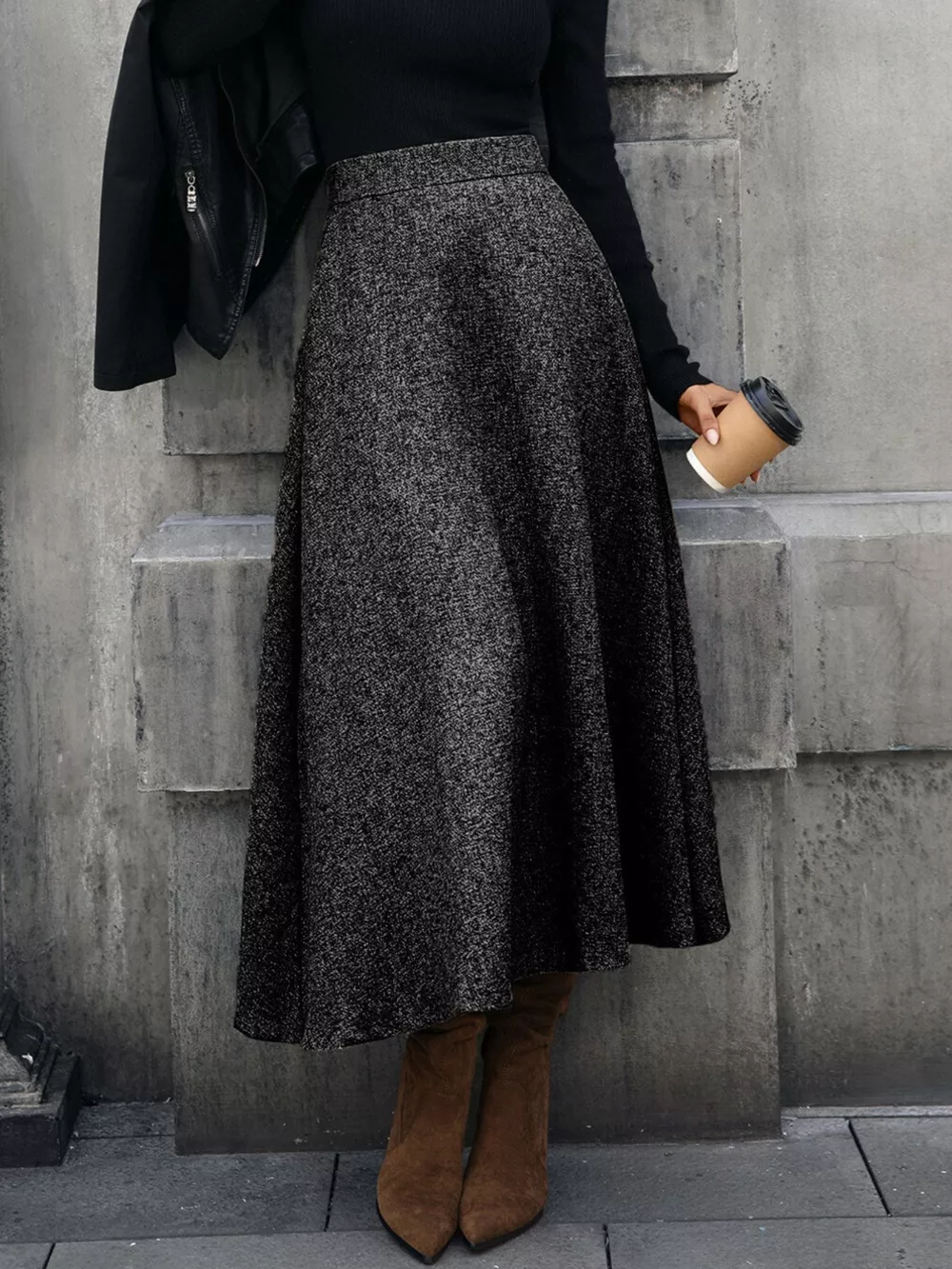 A-Line Midi Skirt