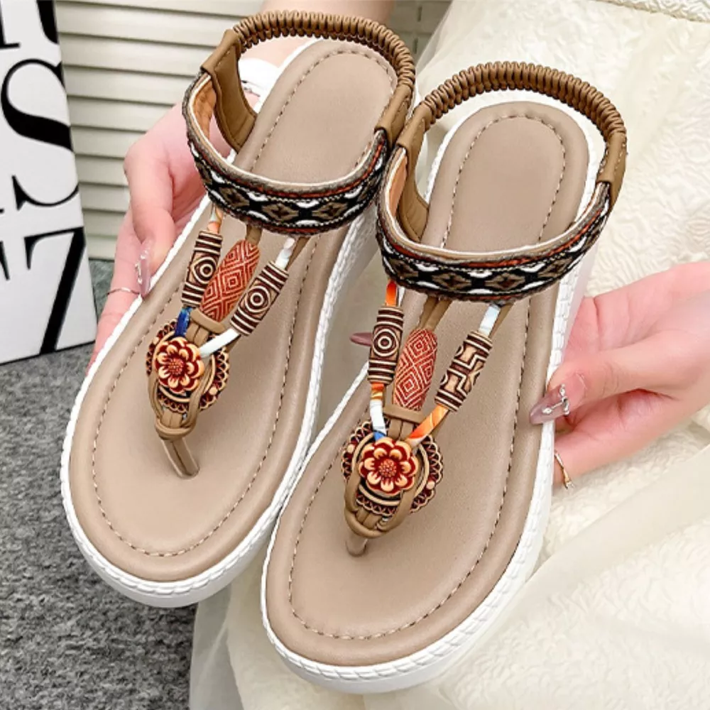 Toe Post Wedge Sandals, image 5