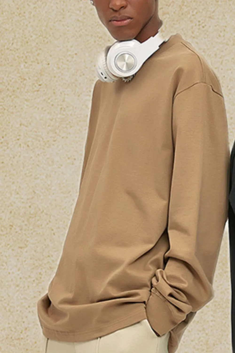Men's Round Neck Long Sleeve T-Shirt, image 3