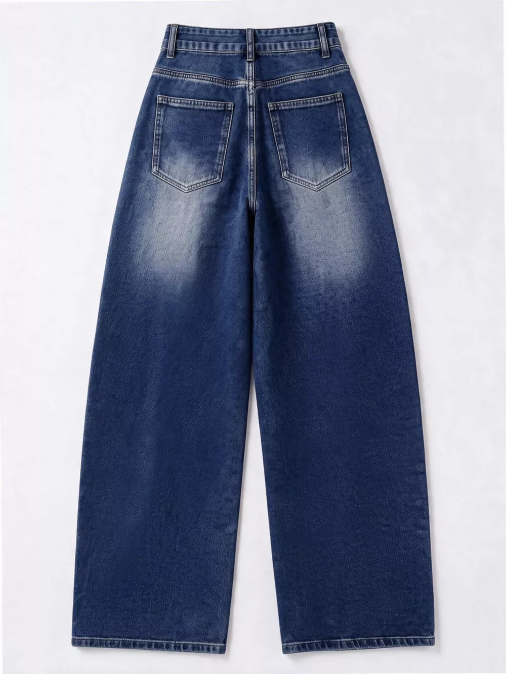 Decorative Button Wide Leg Jeans, image 9