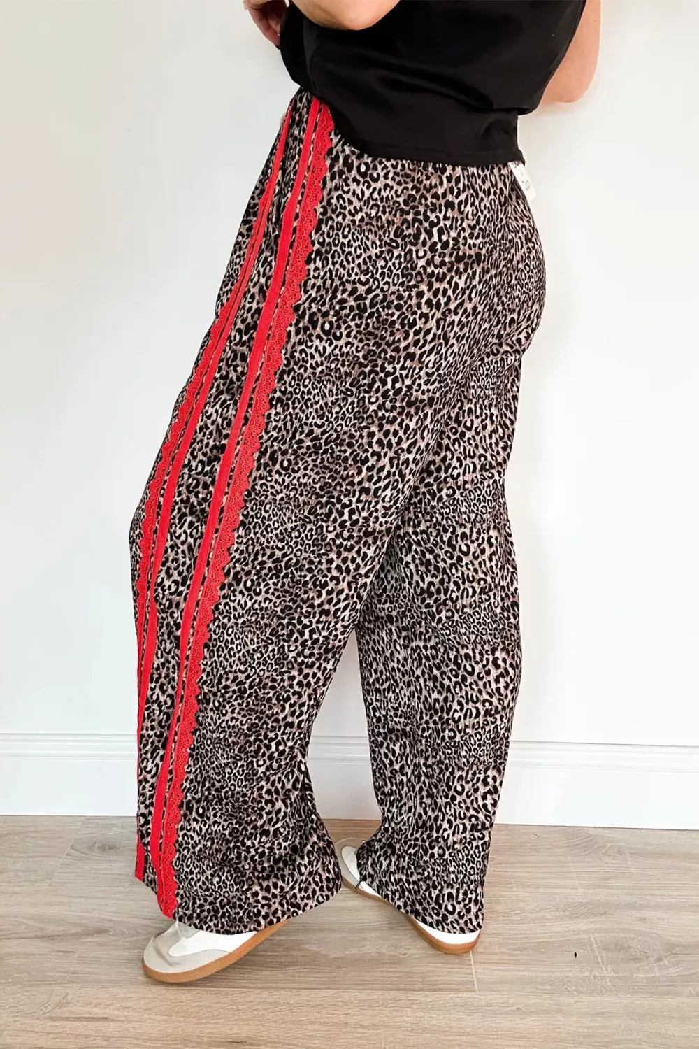 Leopard Print Wide Leg Pants, image 2