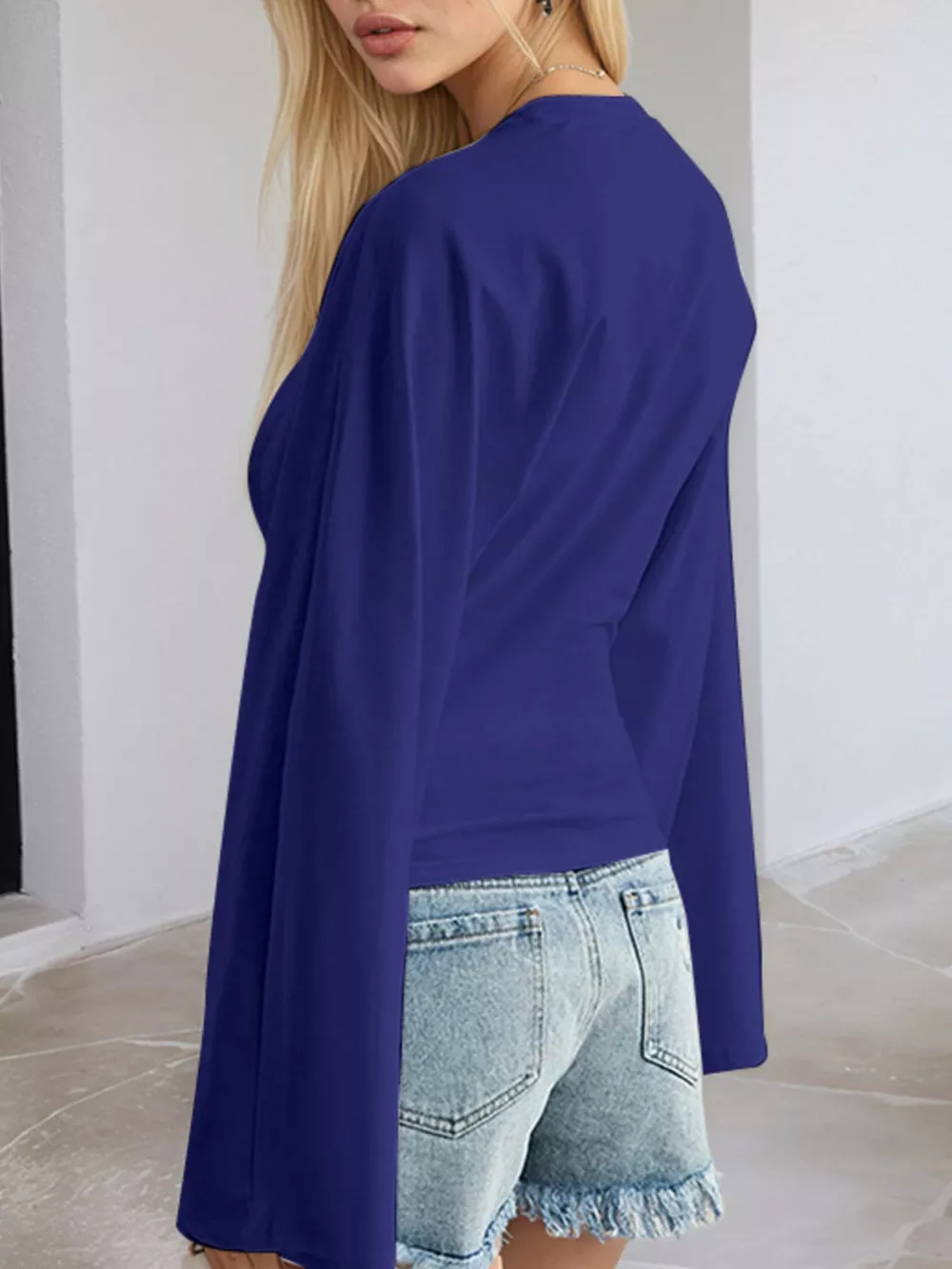 Full Size Long Sleeve Fitted T-Shirt Plus Size, image 20
