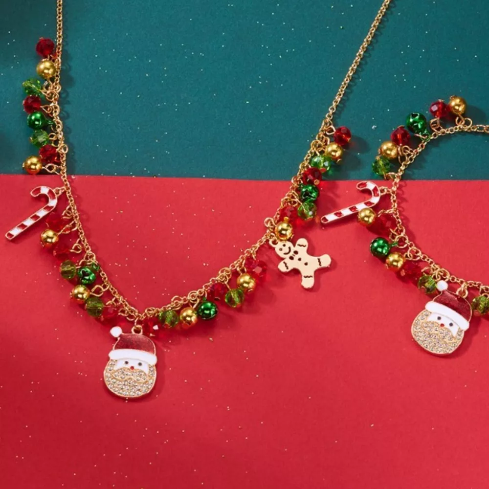 18K Gold-Plated Christmas Charm Necklace, image 5