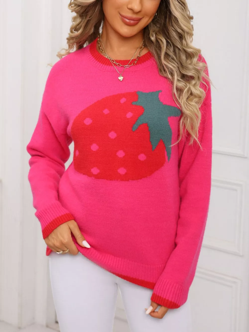Strawberry Crew Neck Sweater, image 5