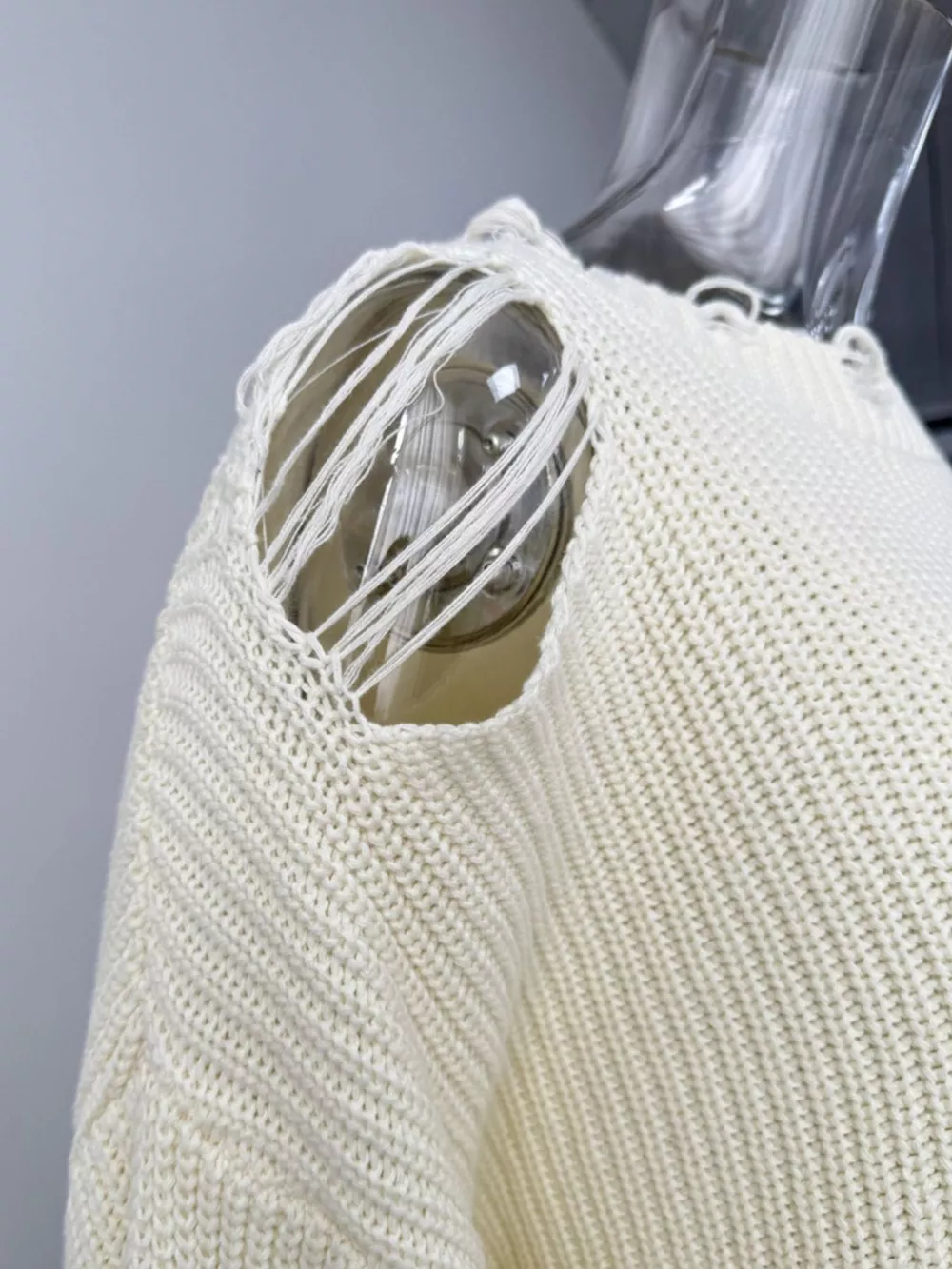 Distressed Long Sleeve Sweater and Skirt Set, image 8