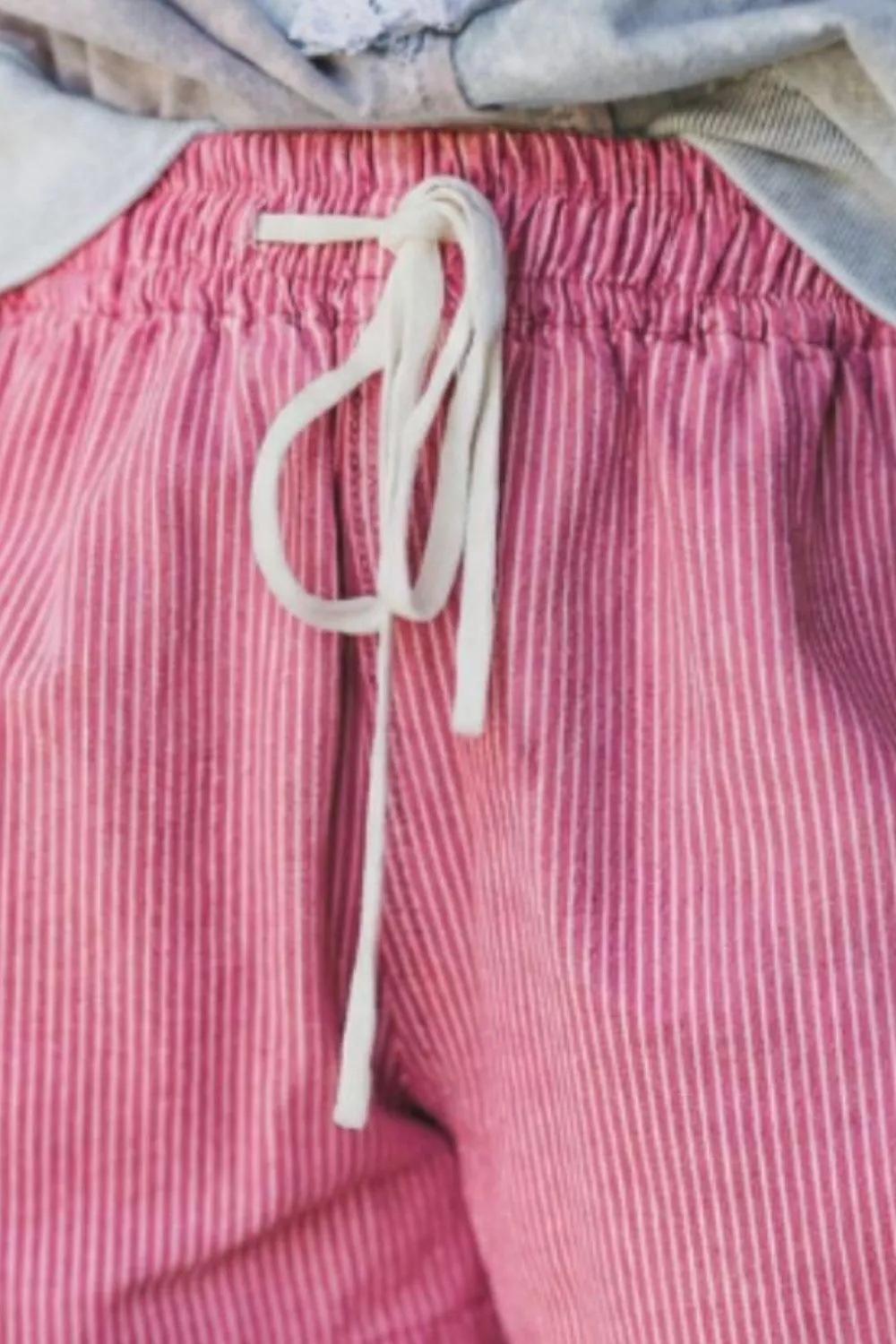 Striped Elastic Waist Casual Shorts, image 3