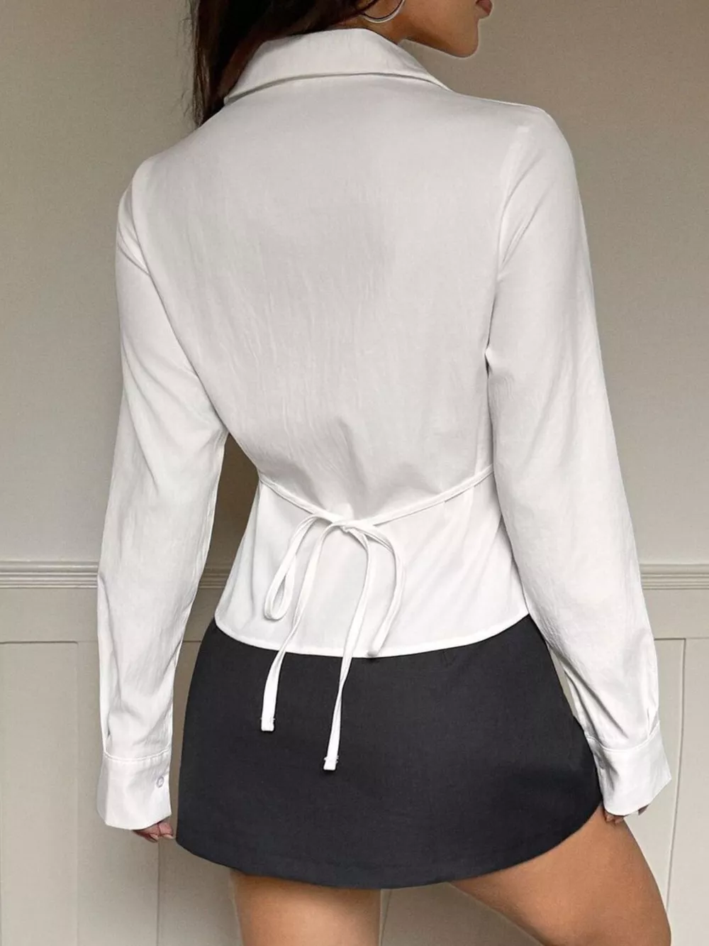 Button-Down Long Sleeve Fitted Shirt, image 5