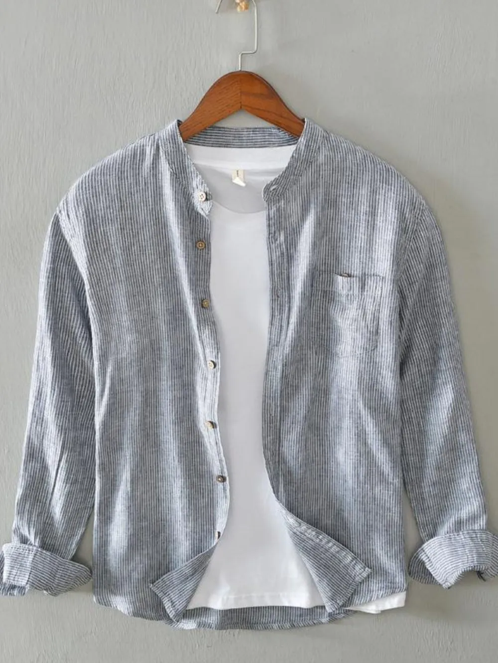 Men's Full Size Button Up Long Sleeve Shirt Plus Size