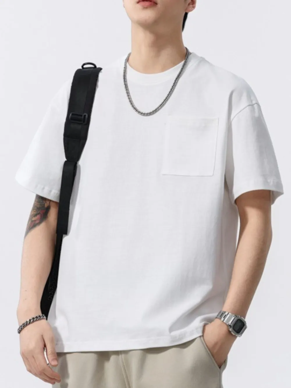 Men's Full Size Round Neck Short Sleeve T-Shirt Plus Size, image 9