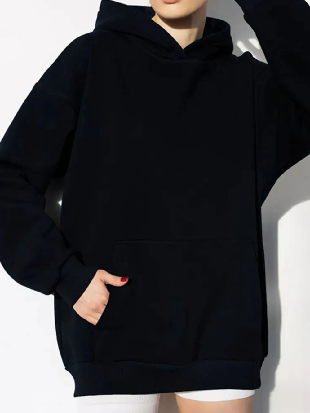 Kangaroo Pocket Long Sleeve Hoodie, image 10