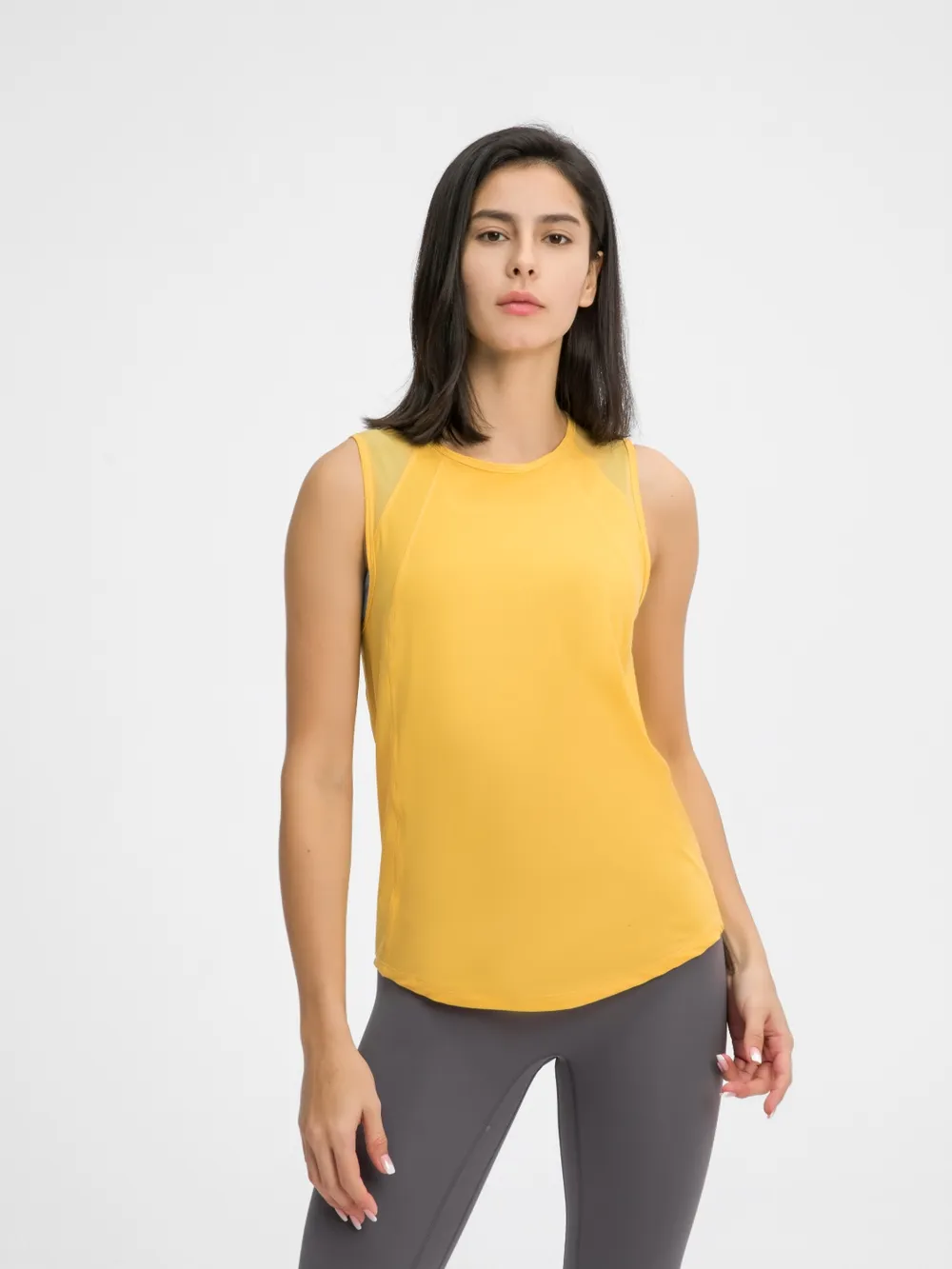 Cutout Back Round Neck Active Tank, image 28