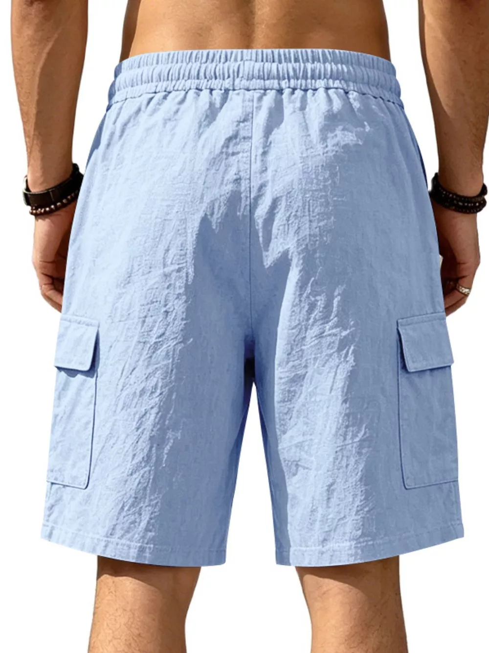 Men's Plus Size Casual Cargo Shorts with Drawstring Waist, image 10