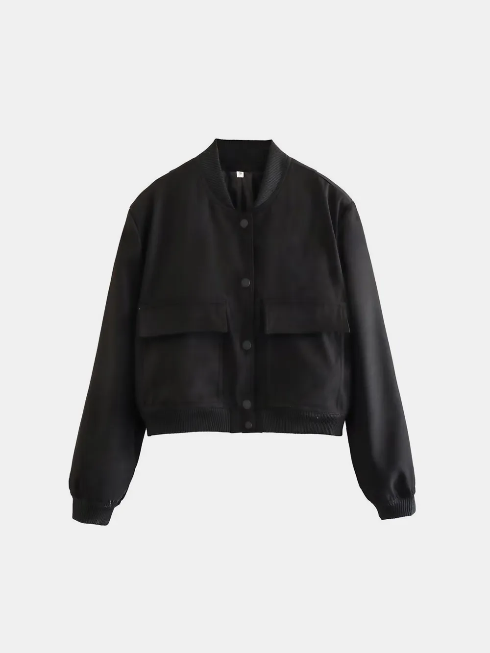 Pocketed Snap Down Baseball Collar Jacket, image 5