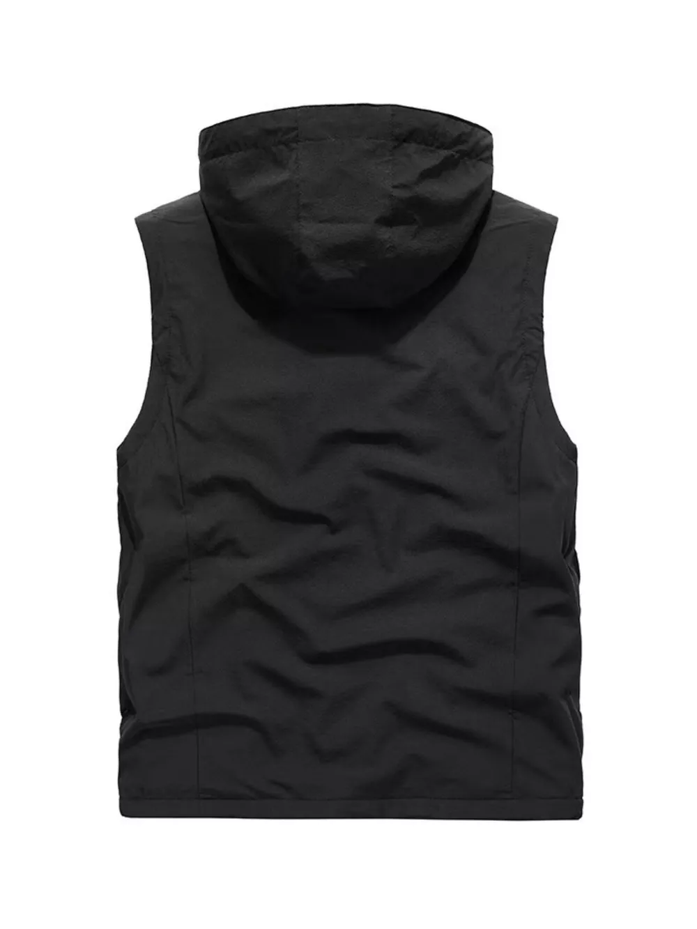 Men's Plus Size Hooded Zip Up Vest, image 4