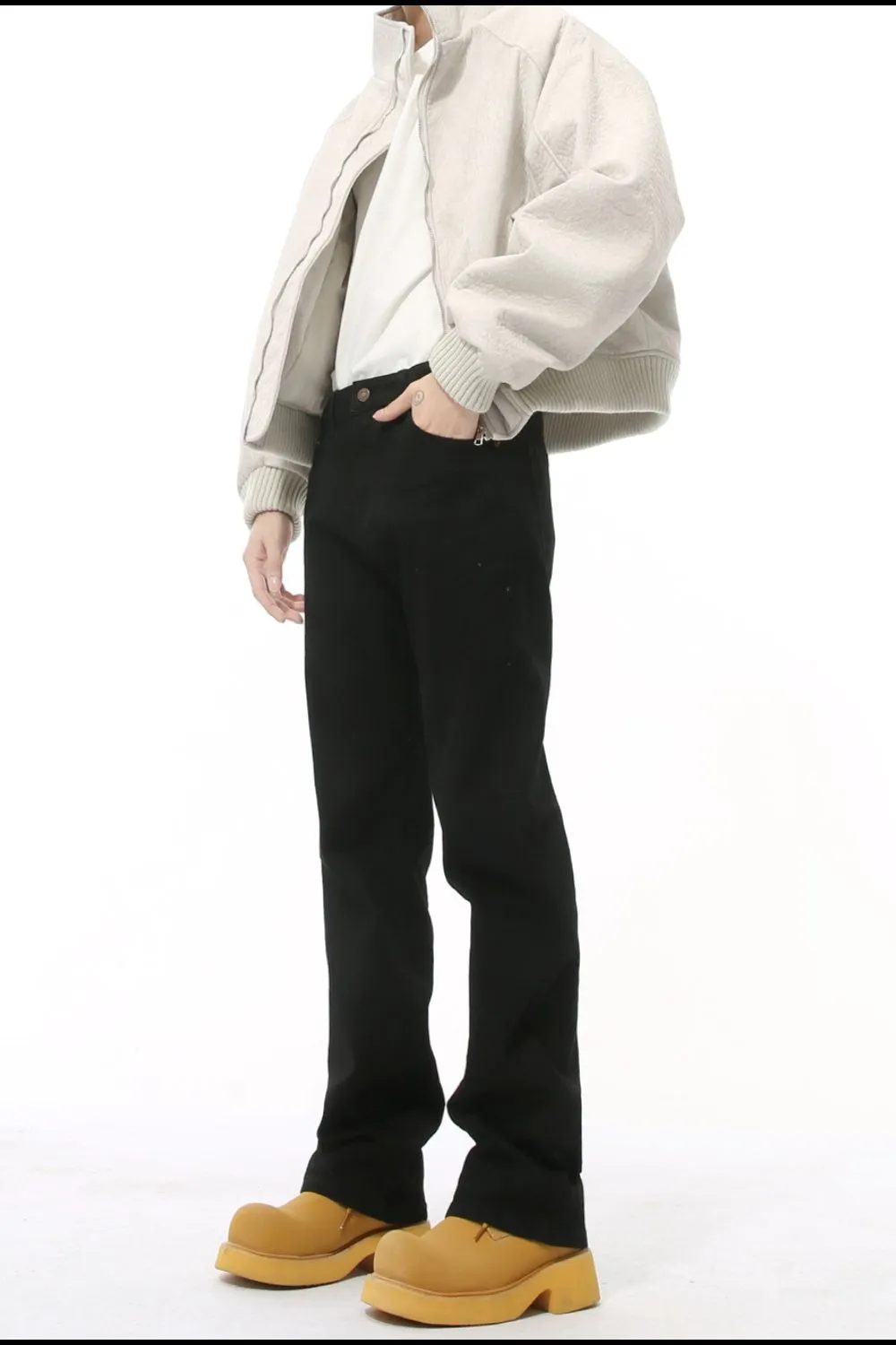 Side Zipper Slim Jeans, image 2