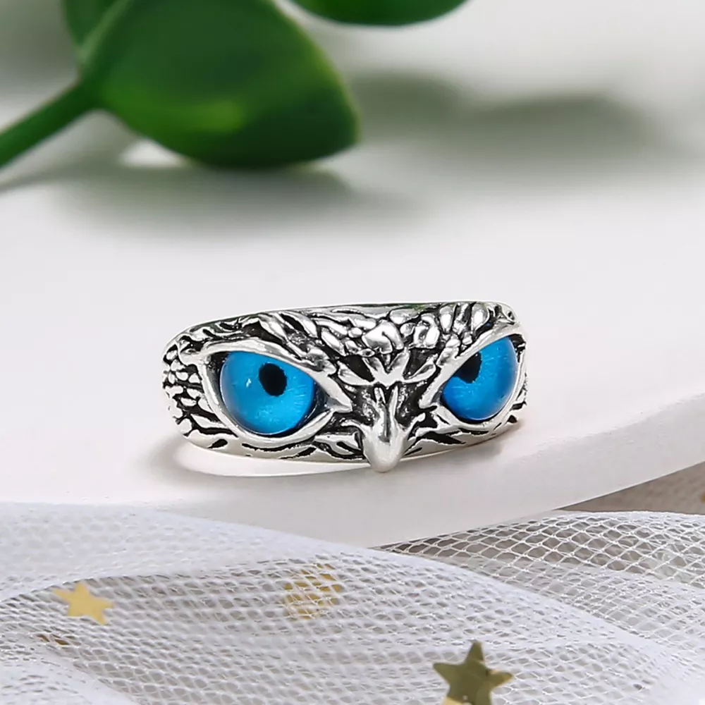 Alloy Owl Eyes Ring, image 3