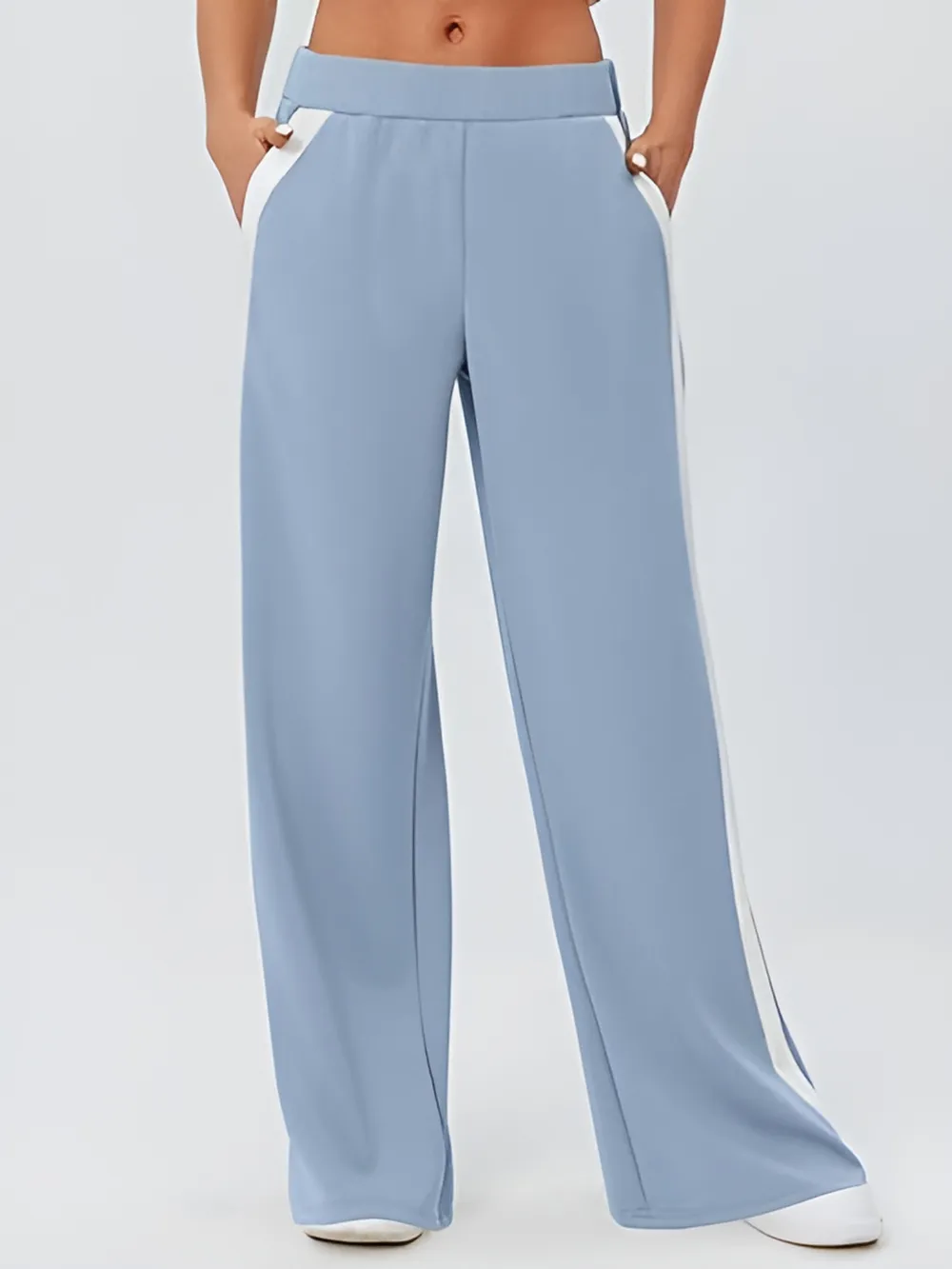 Side Striped Wide Leg Pants, image 7