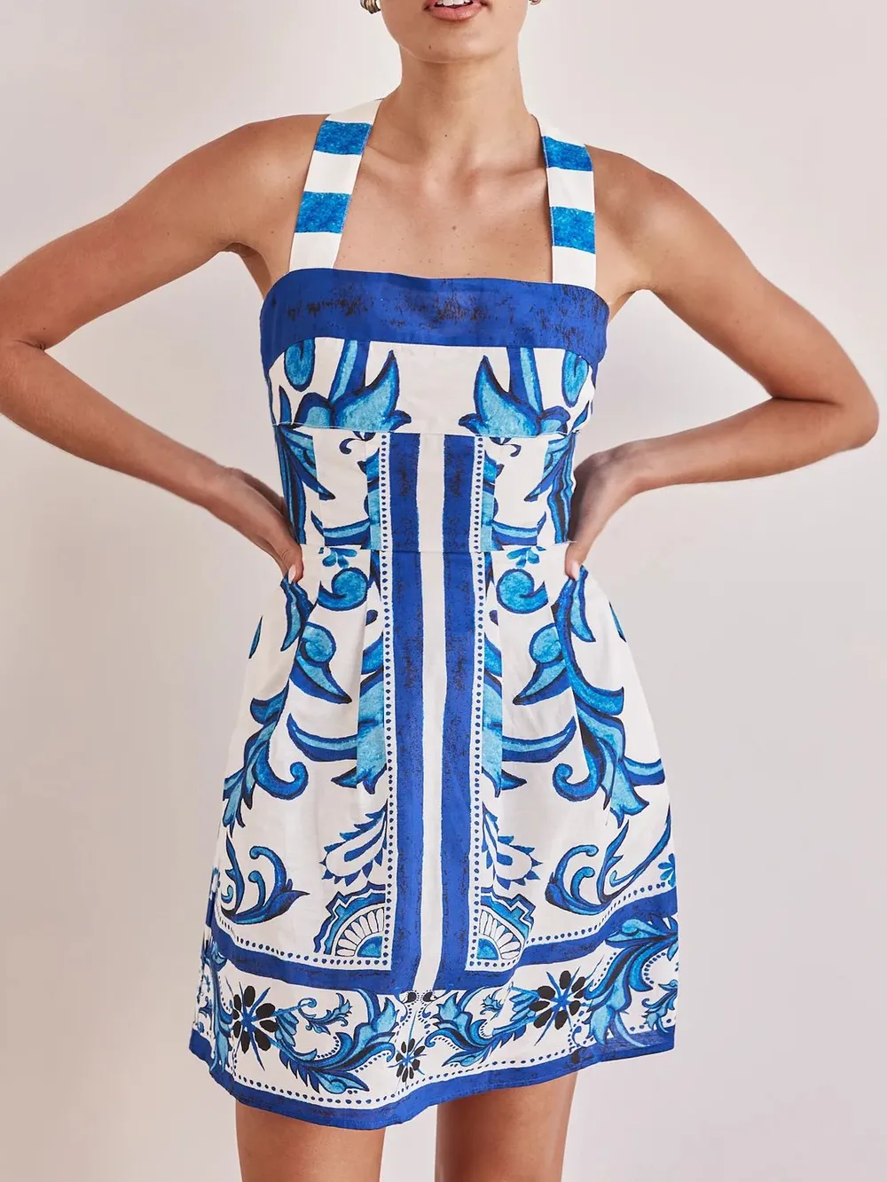 Printed Square Neck Midi Dress, image 20