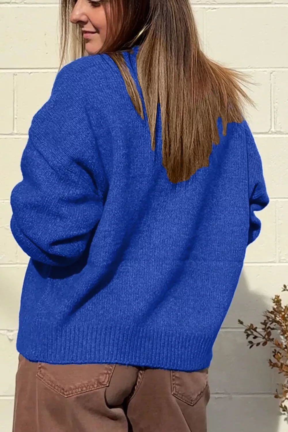 Duck Graphic Drop Shoulder Long Sleeve Sweater, image 3