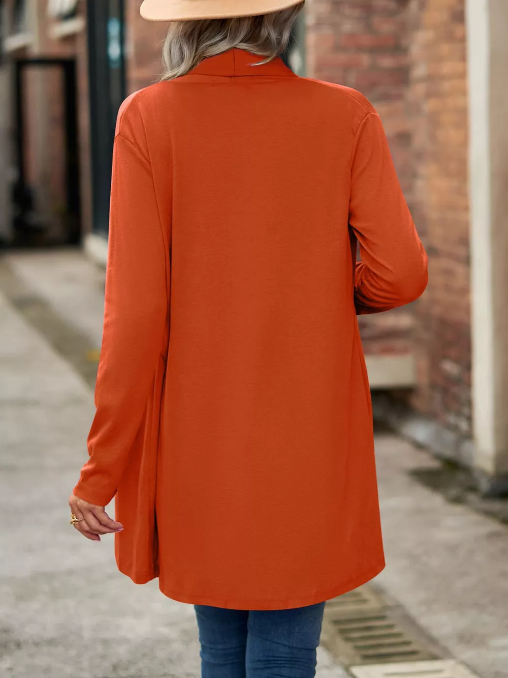 Open-Front Dropped Shoulder Cardigan, image 36