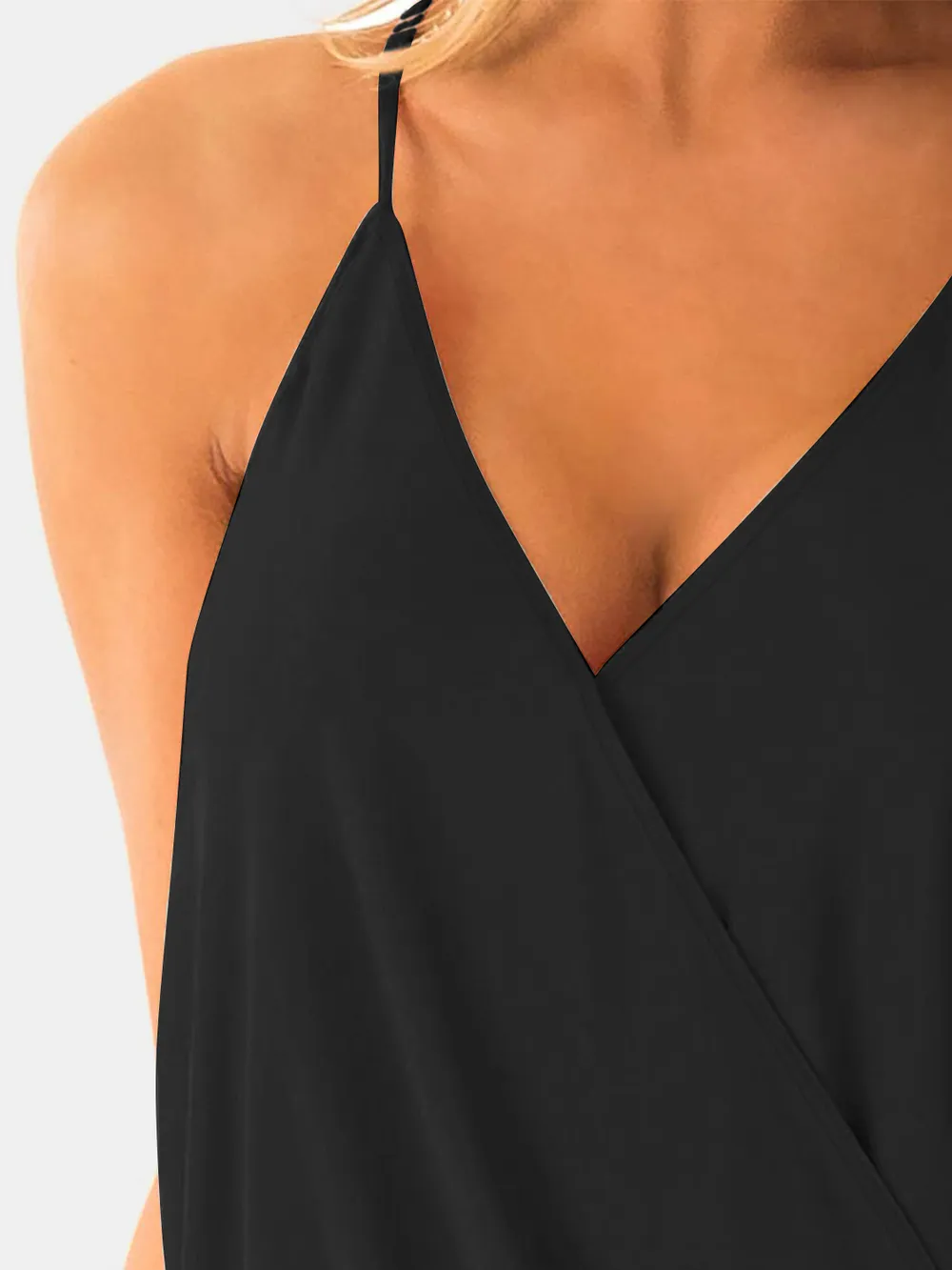 Full Size Surplice Spaghetti Strap Top, image 16