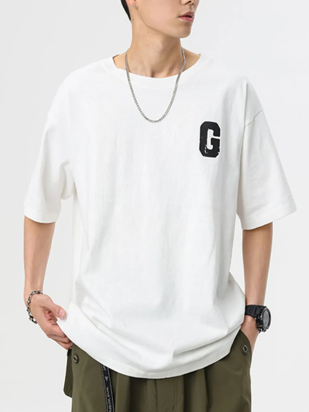 Men's Full Size Round Neck Half Sleeve T-Shirt Plus Size, image 6