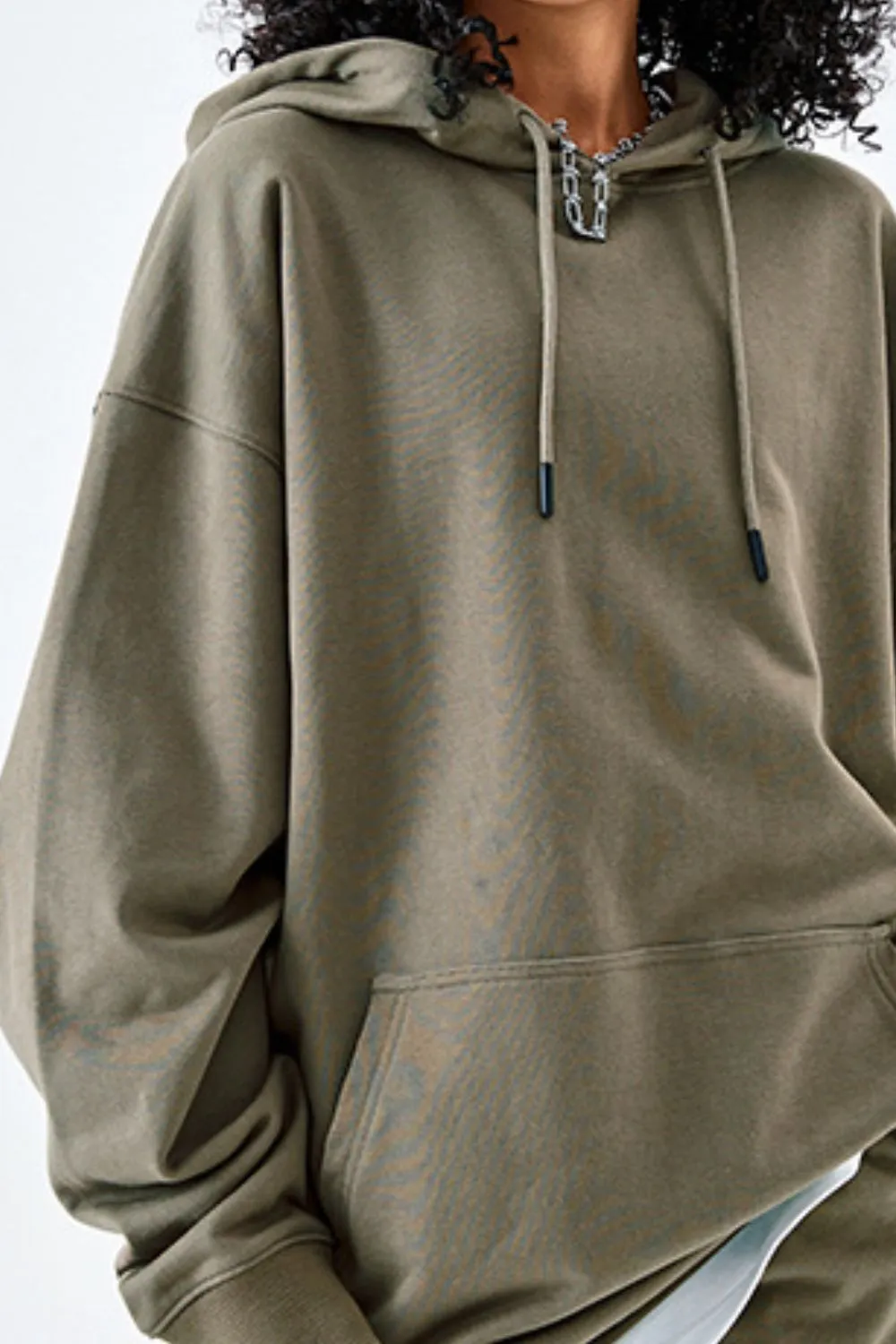 Men's Drawstring Kangaroo Pocket Hoodie, image 7