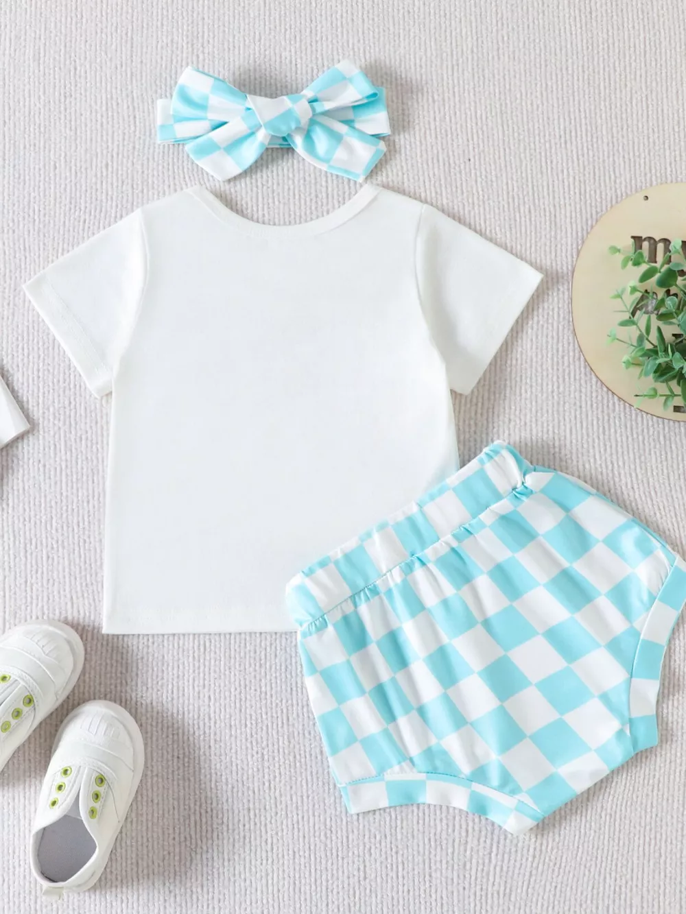 Children's Mama Graphic Tee and Leopard Shorts Set with Headband, image 16