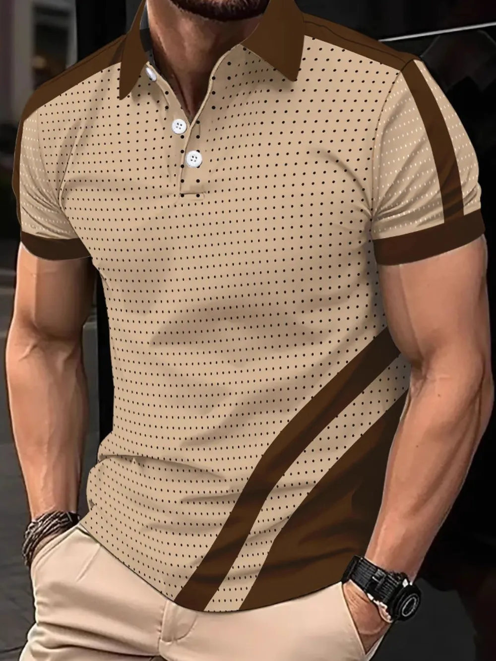 Men's Full Size Collared Neck Short Sleeve Polo Plus Size, image 4