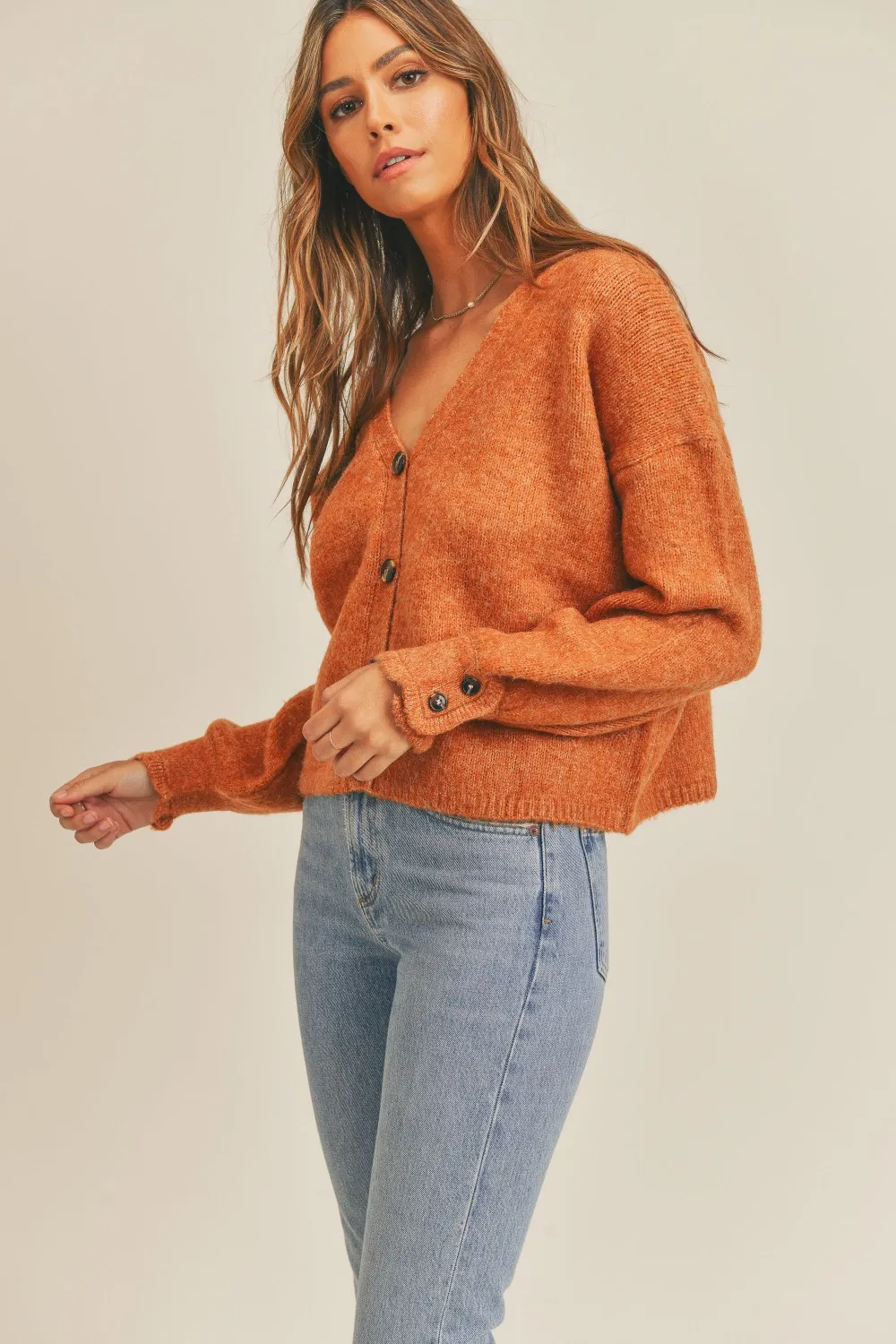 Long Sleeve Button Down Sweater Cardigan, image 4