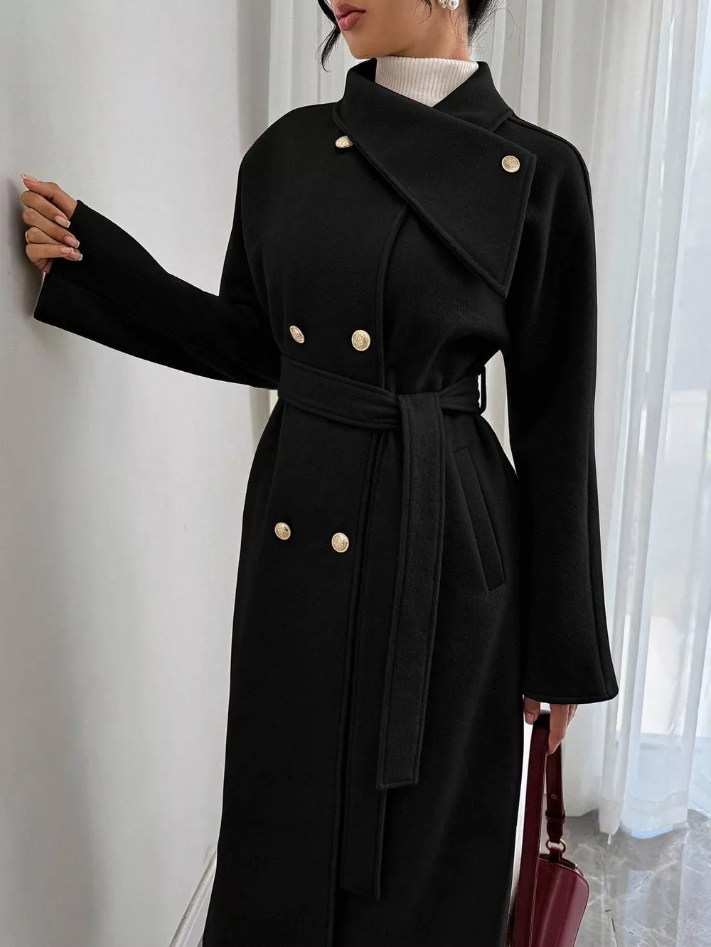Double-Breasted Longline Coat, image 12