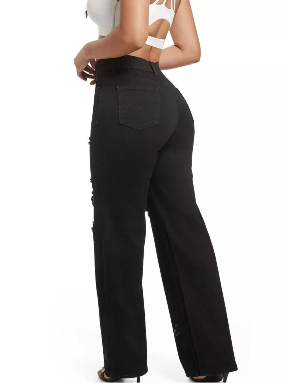 Distressed Wide-Leg Jeans, image 19