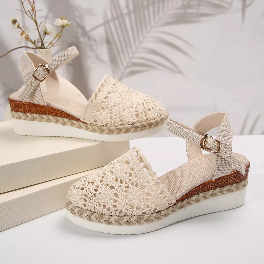 Floral Ankle Strap Espadrille Sandals, image 17