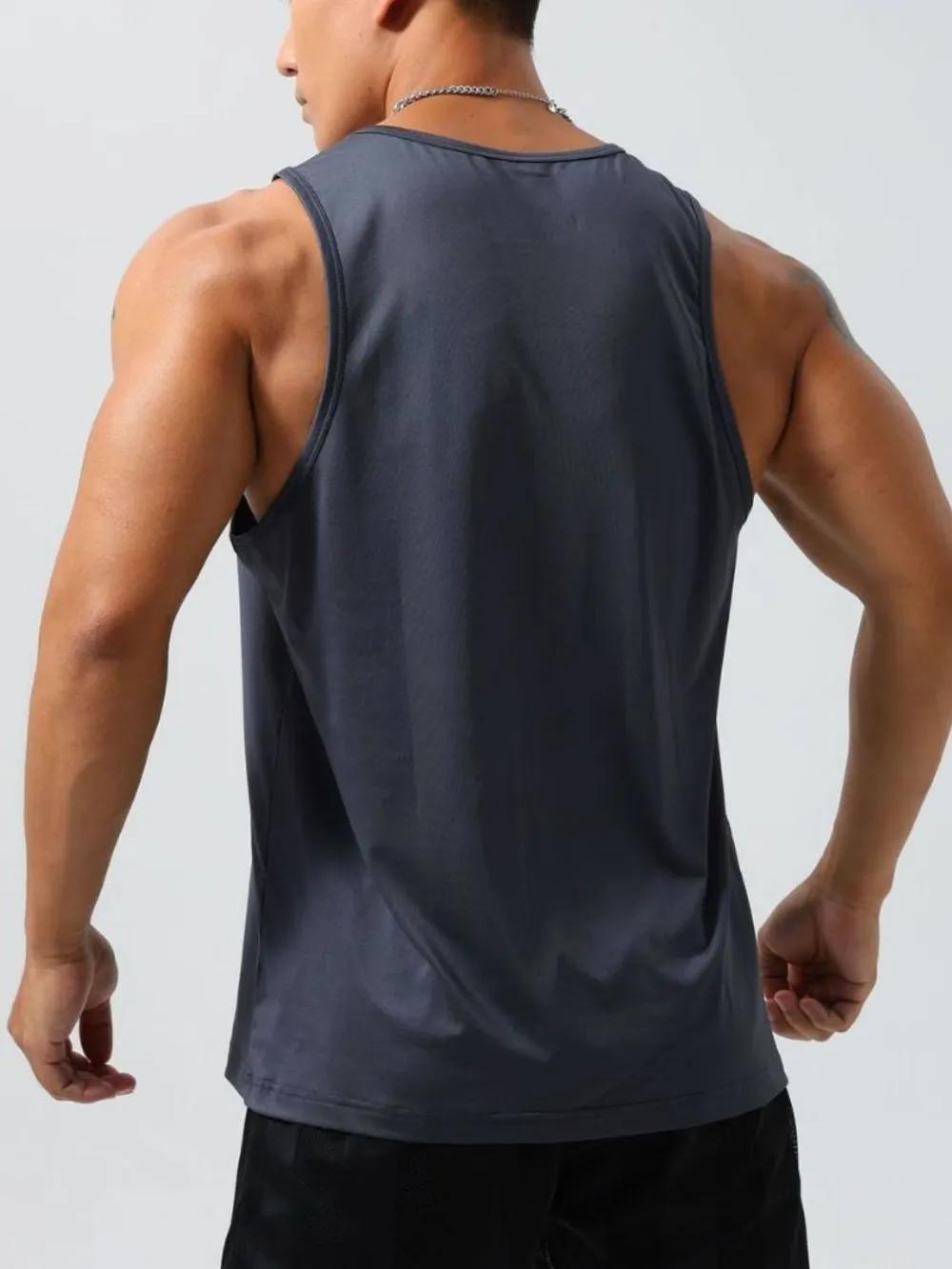 Men's Plus Size Round Neck Tank, image 5