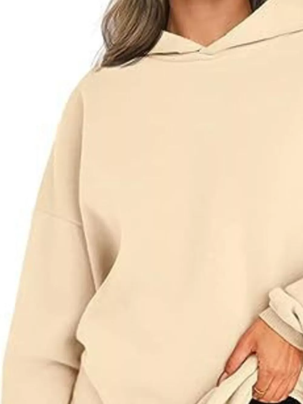 Drop Shoulder Long Sleeve Hoodie, image 6