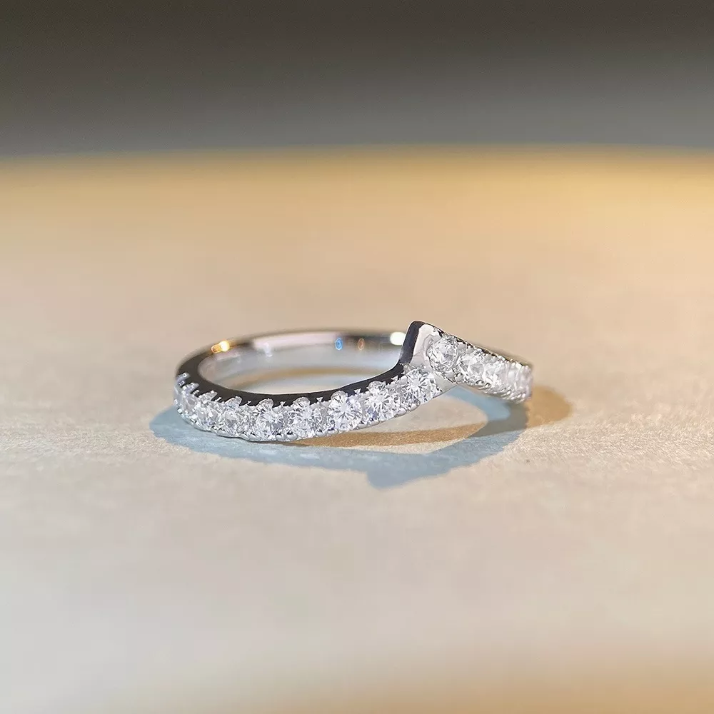 925 Sterling Silver Zircon Irregular Ring, image 2