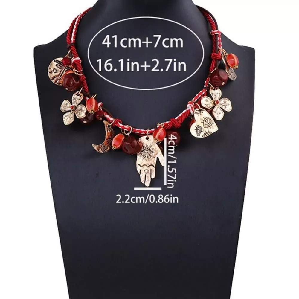 Zinc Alloy Bead Charm Necklace, image 4