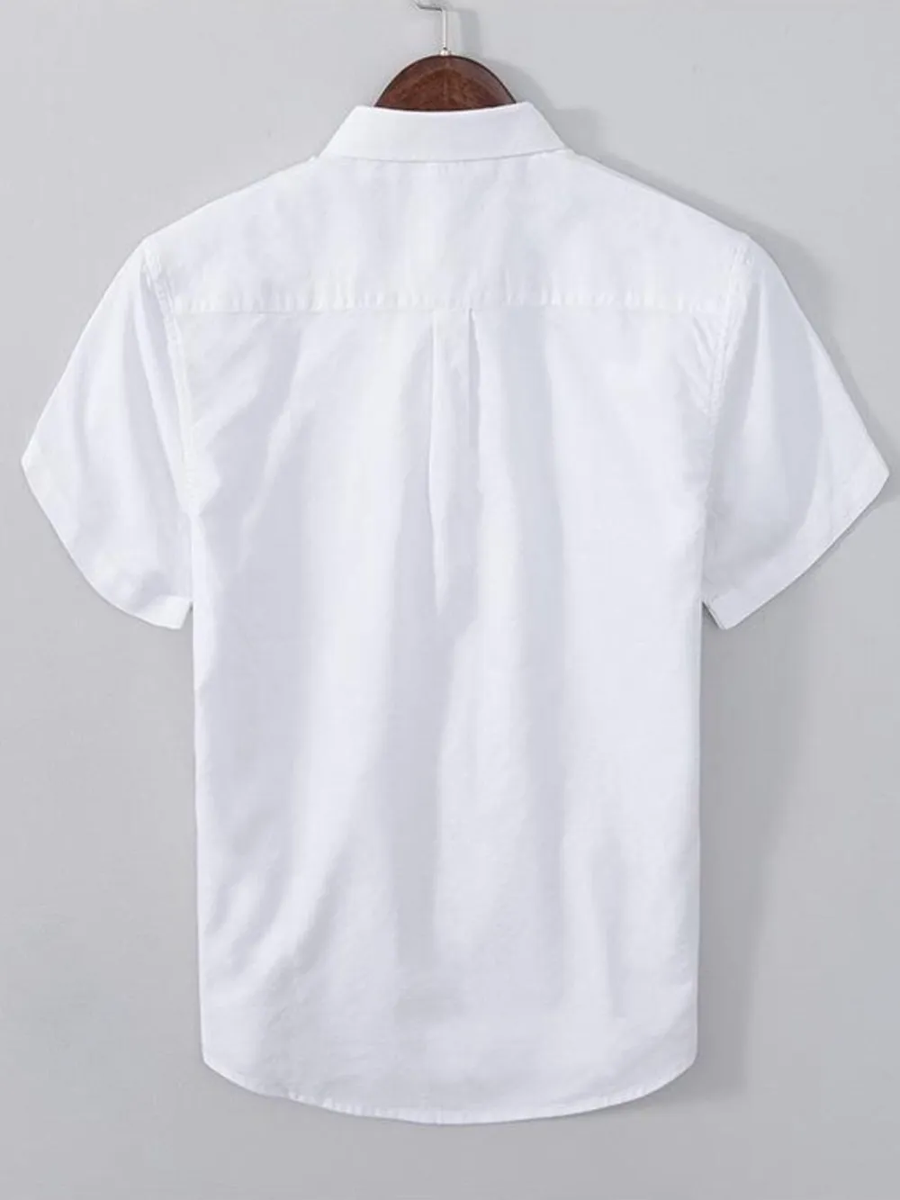 Men's Plus Size Short Sleeve Button-Up Shirt, image 3