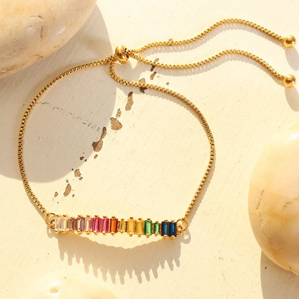Contrast Zircon Titanium Steel Bracelet, image 4