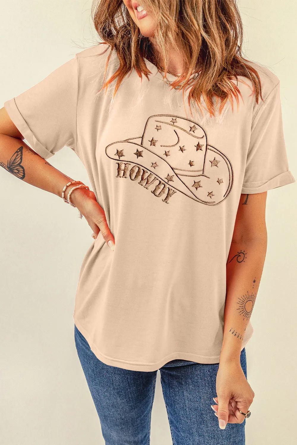 Hat Graphic Round Neck Short Sleeve T-Shirt, image 4