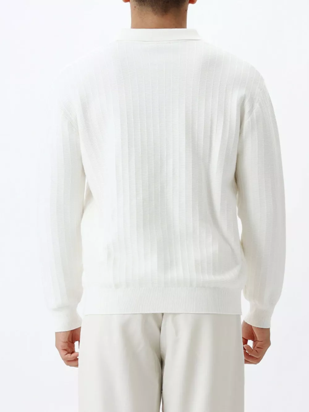 Men's Plus Size Button Detail Ribbed Knit Sweater, image 9