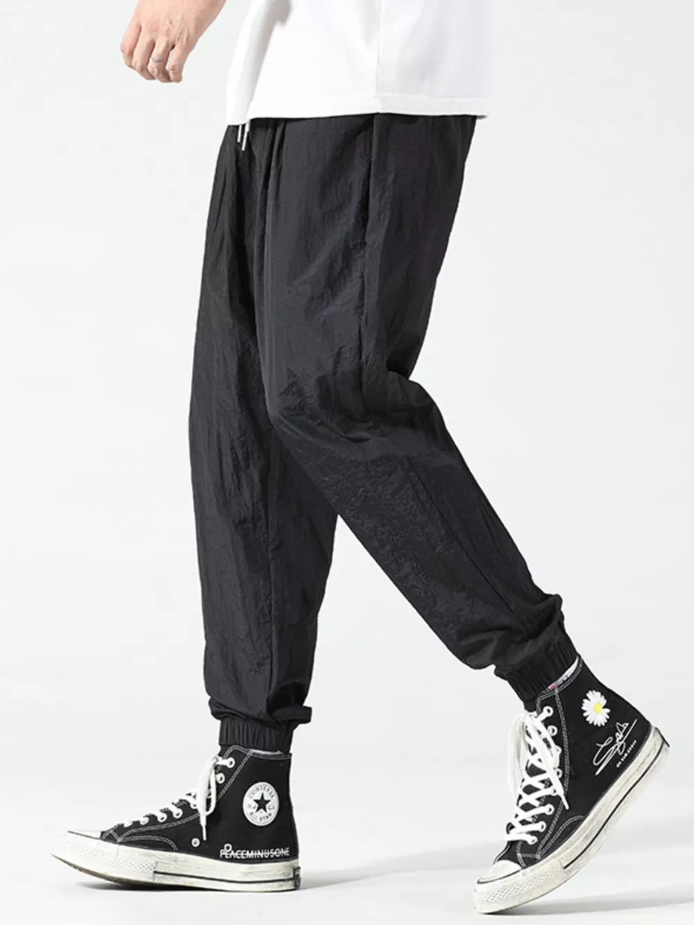 Men's Plus Size Drawstring Loose Fit Joggers, image 7