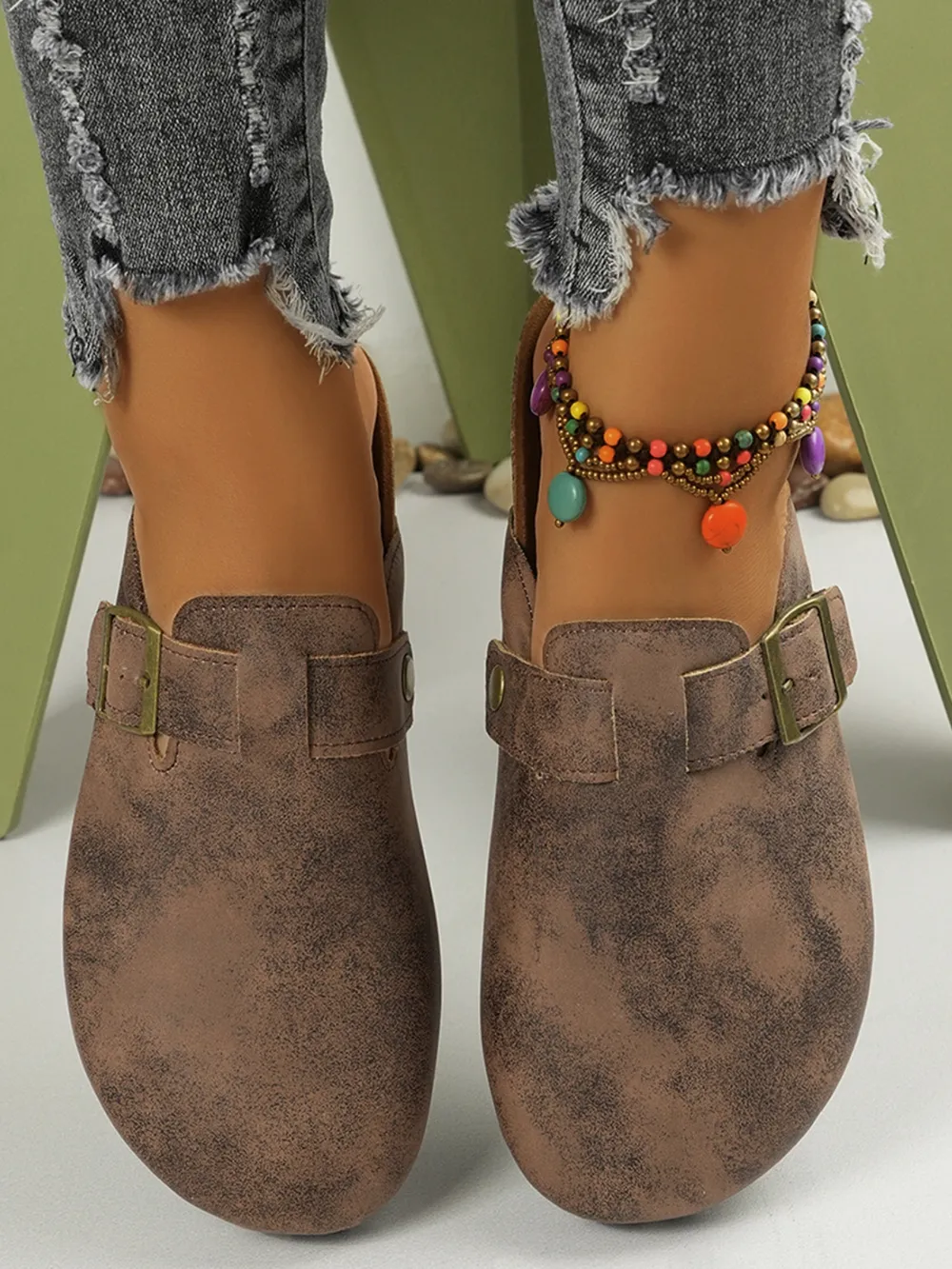 Round Toe Buckle Slip-Ons, image 8