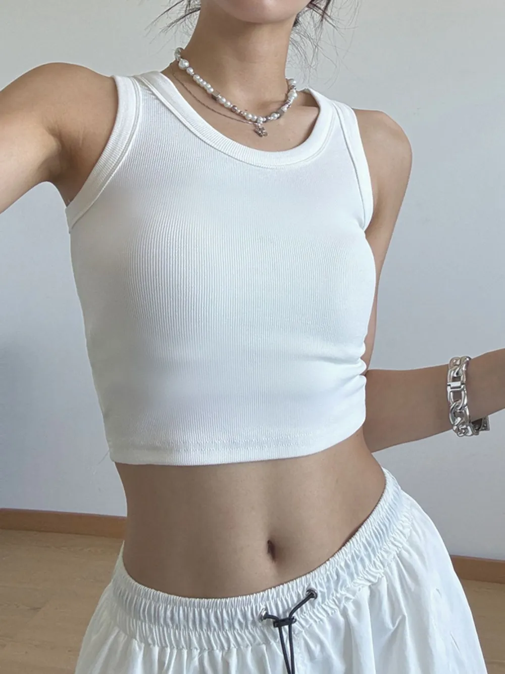 Ribbed Crop Tank Top, image 2