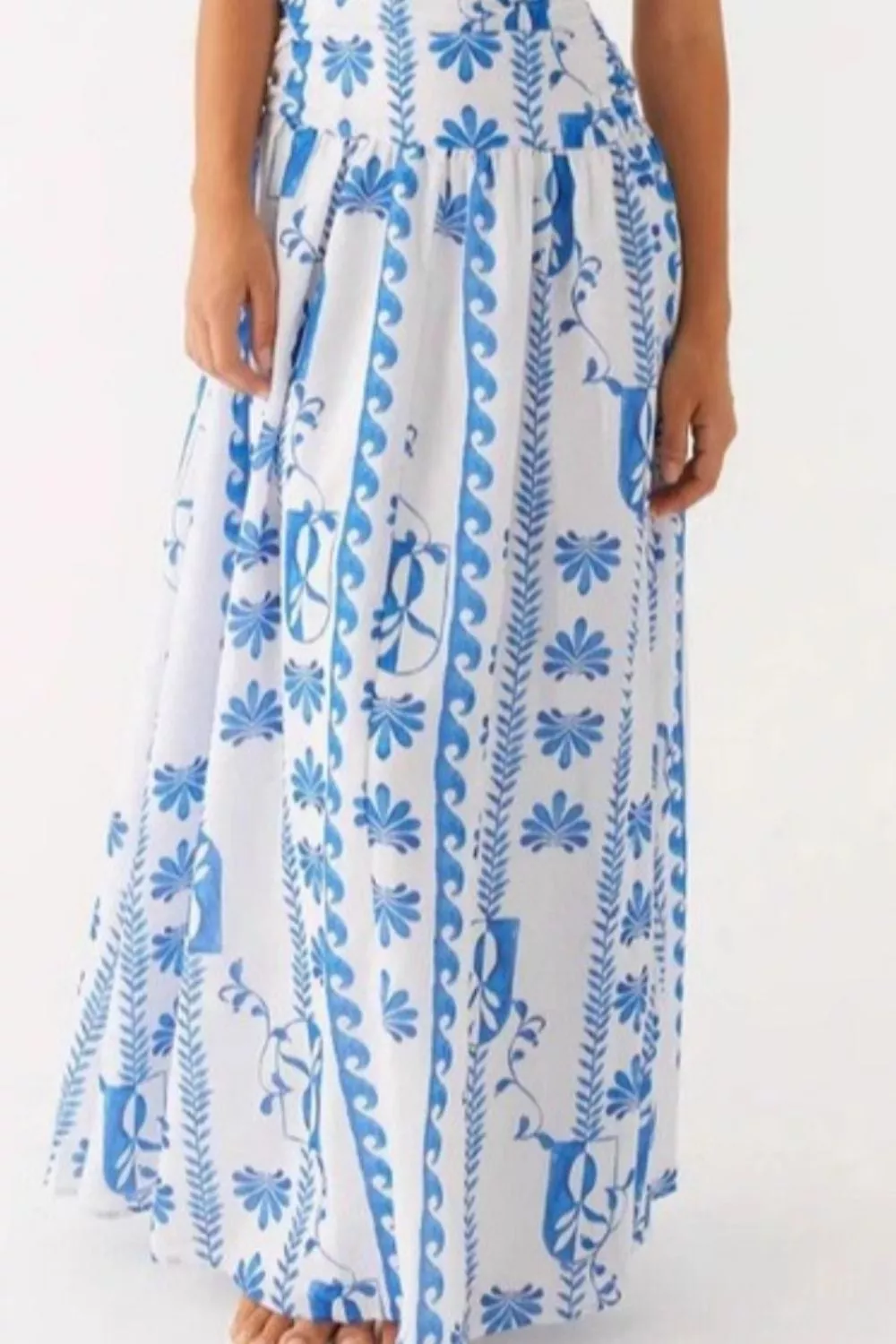 Strapless Ruched Maxi Dress, image 9