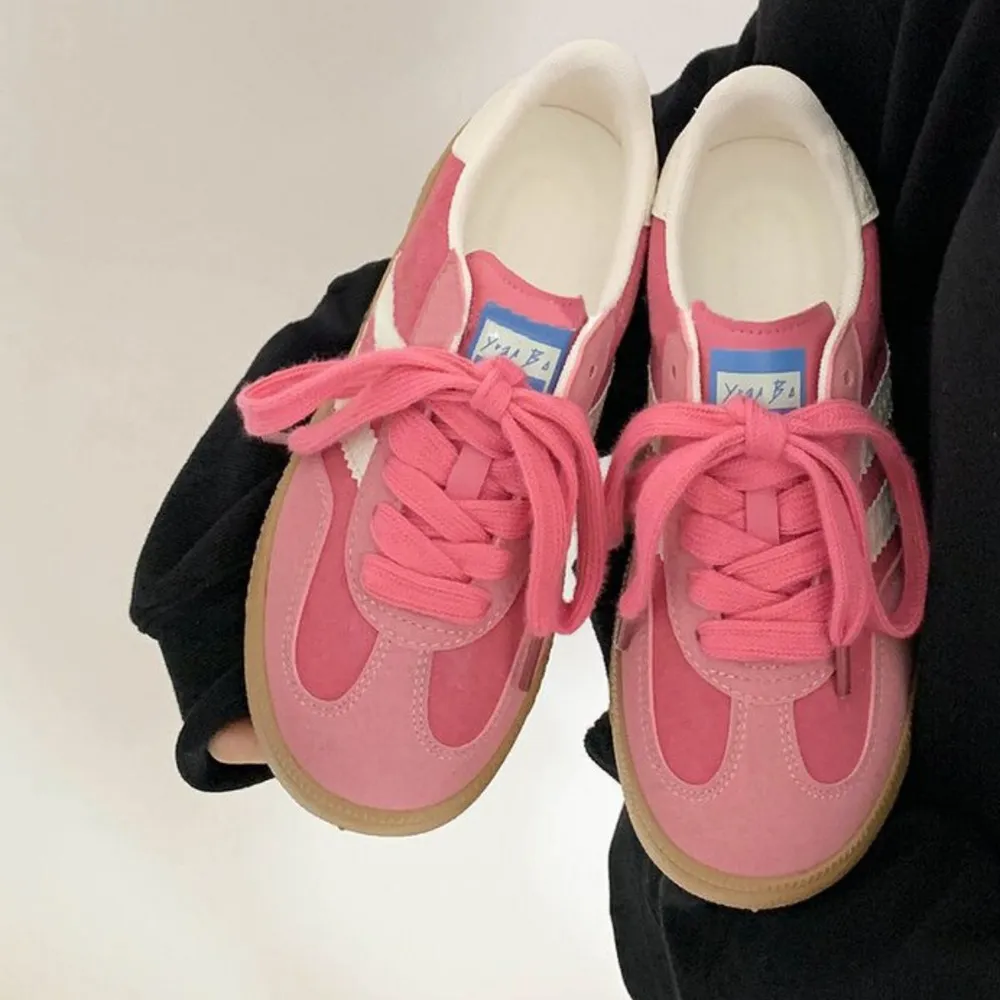 Contrast Round Toe Flat Sneakers, image 8