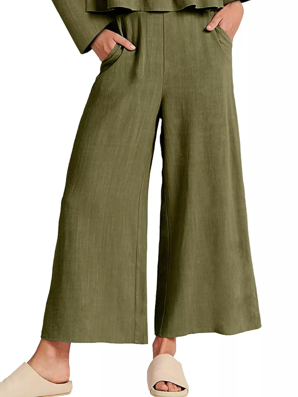 Full Size Ruffled Hem Long Sleeve Top and Pants Set Plus Size, image 10