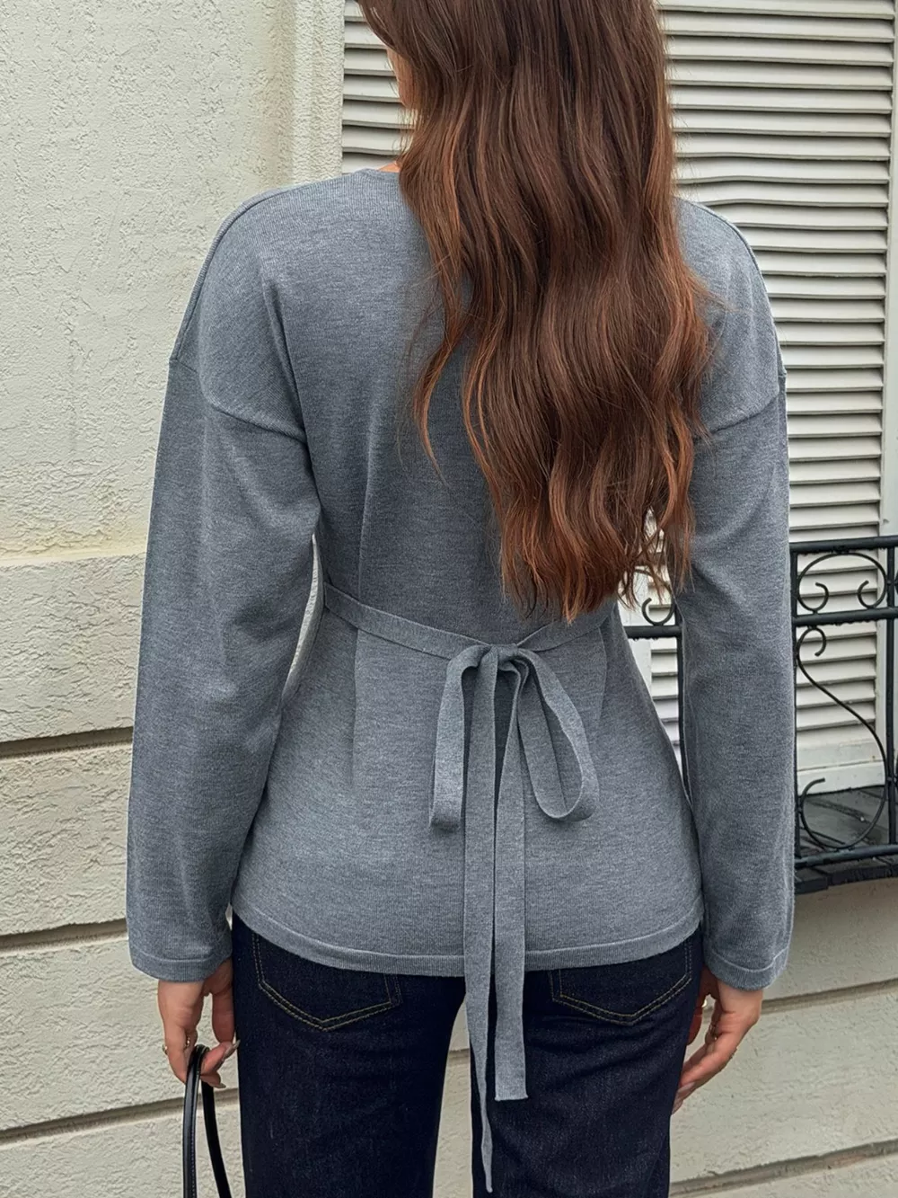 Button-Front Dropped Shoulder Cardigan, image 4