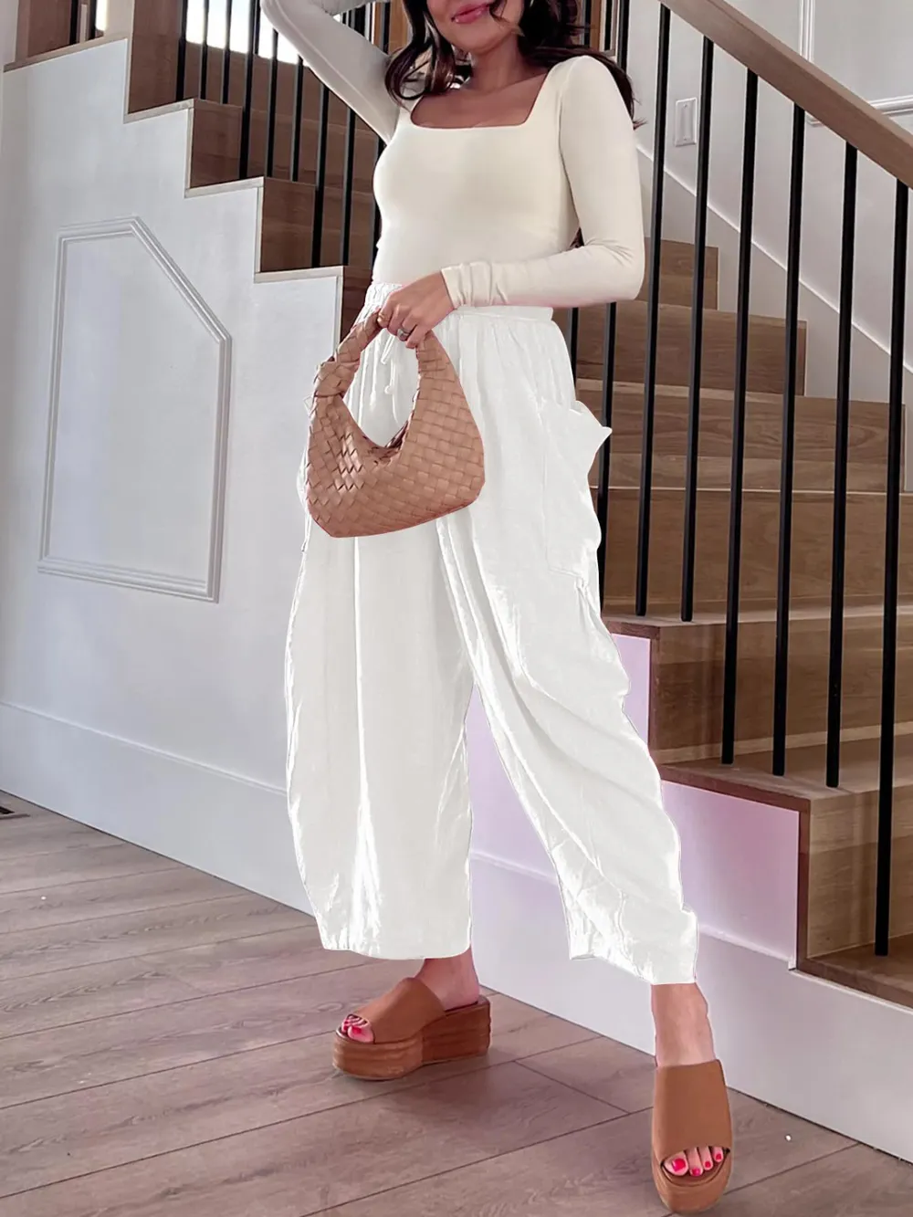 Full Size Drawstring Pants with Pockets Plus Size, image 15